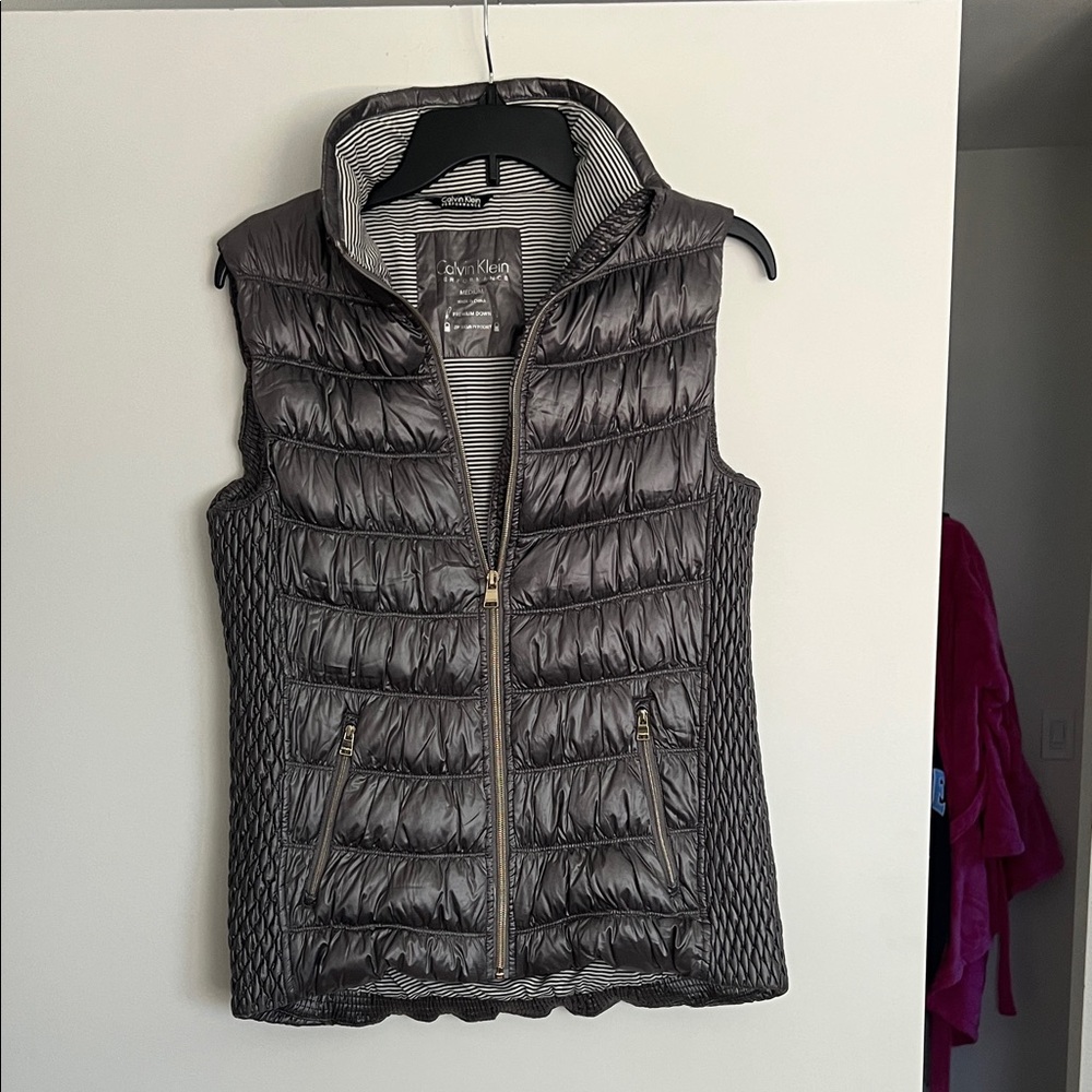 Calvin Klein Gray Quilted Vest
